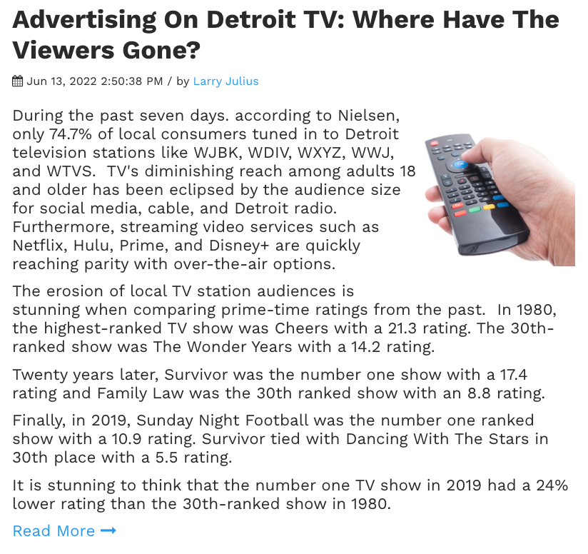 Television Advertising In Det